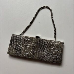 Valerie Stevens Black and Gray Textured Clutch